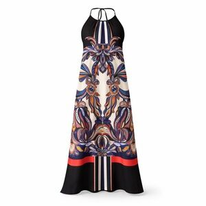 Clover Canyon Black and Red Patterned Maxi Dress